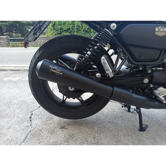 Agostini V7-850 E5 Long Black Mufflers