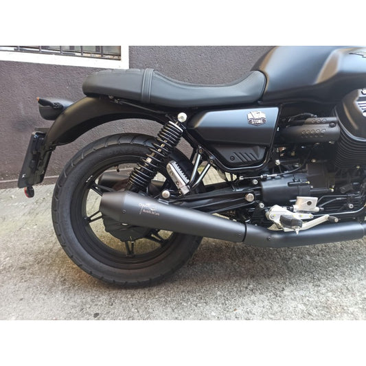 Agostini V7-850 E5 Reverse Cone Black Mufflers