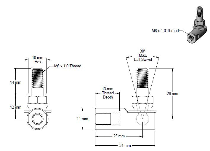 Linkage Ball Joints M6
