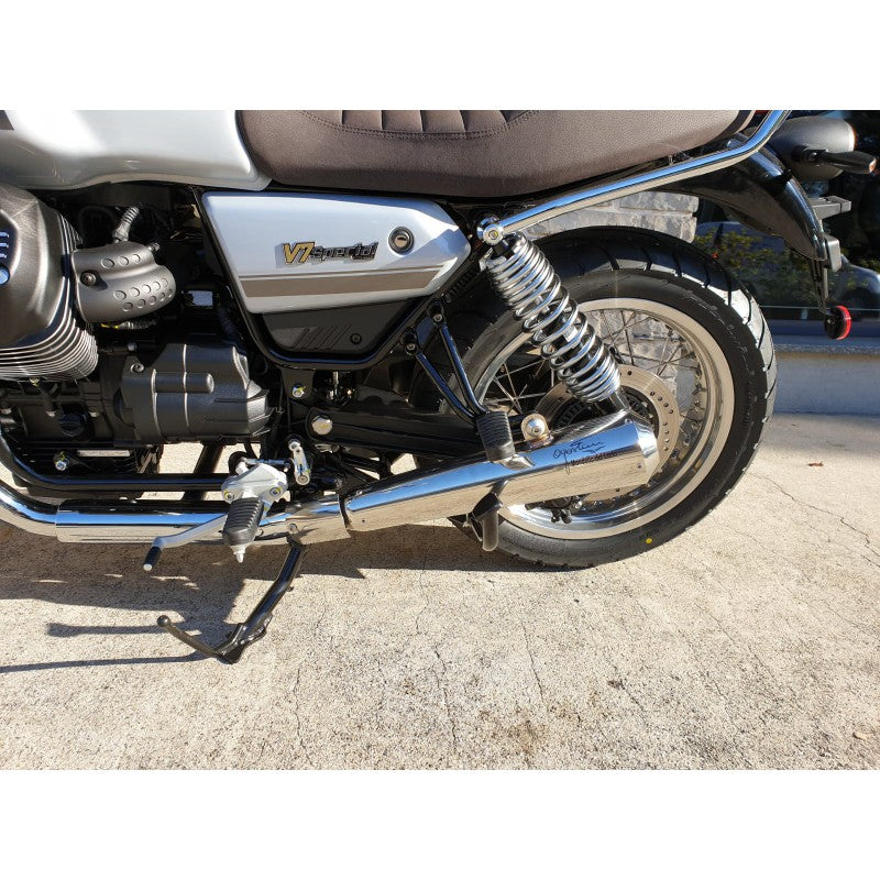 Agostini V7-850 E5 Short Polished Mufflers